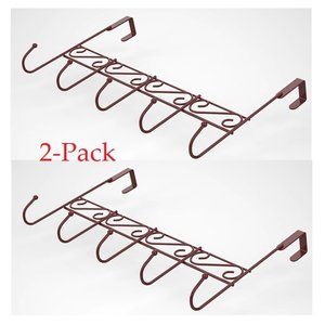 Over The Door Hook Rack Hanger - 2 Pack Organizer Rack Hanger for Clothes 8.8"